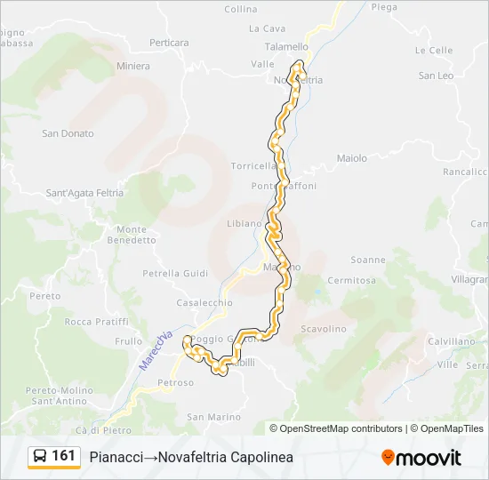 161 Bus Line Map