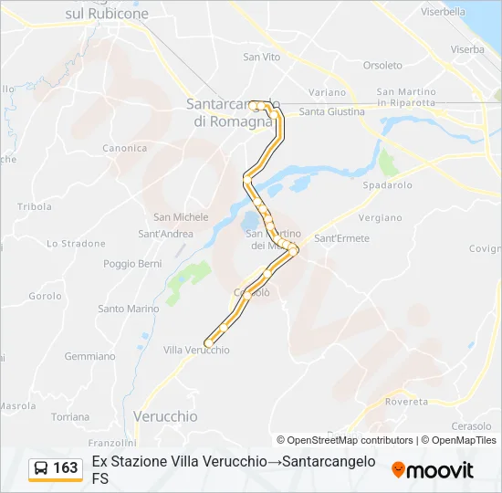 163 Bus Line Map