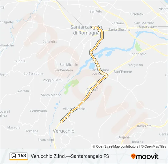 163 Bus Line Map