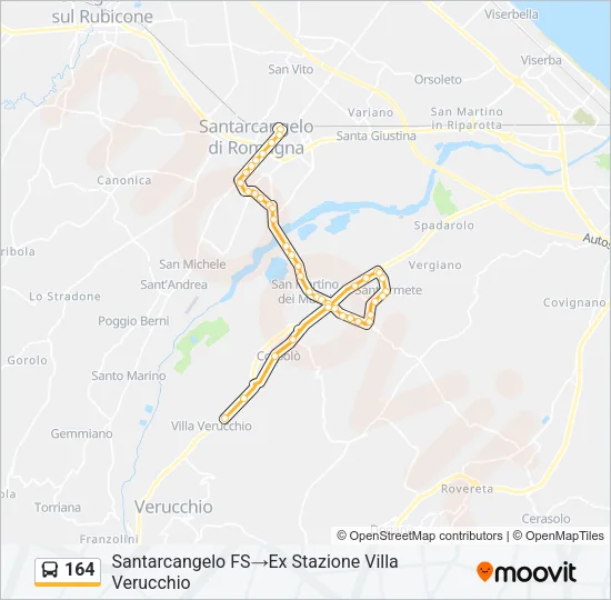 164 Bus Line Map