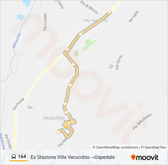 164 Bus Line Map
