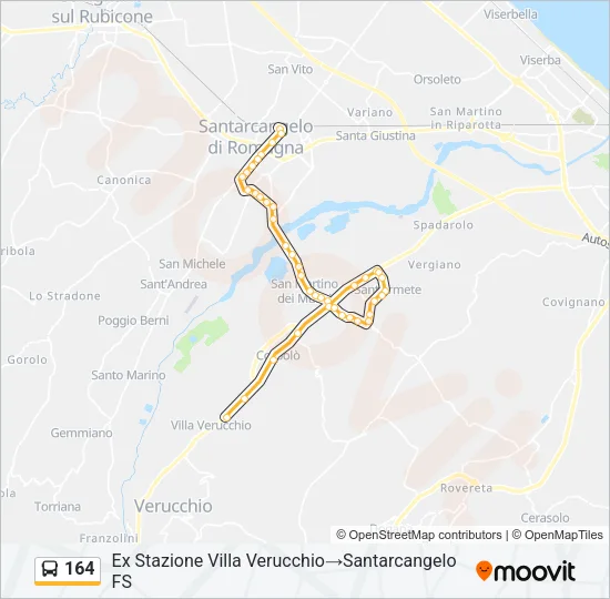 164 Bus Line Map