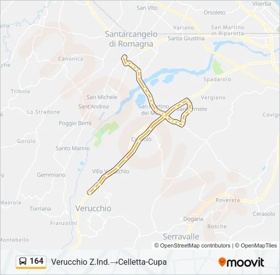 164 Bus Line Map