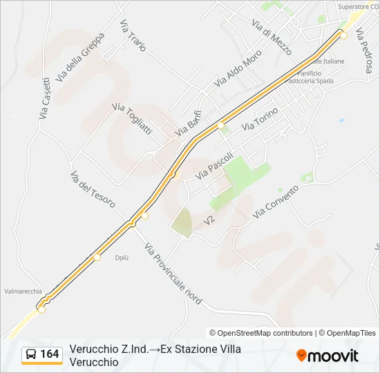 164 Bus Line Map