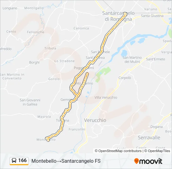 166 Bus Line Map