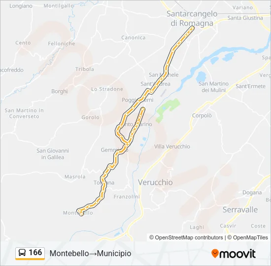 166 Bus Line Map