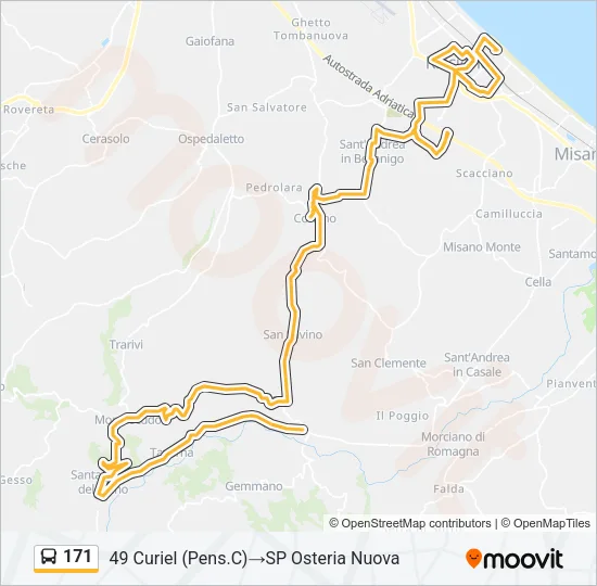 171 Bus Line Map