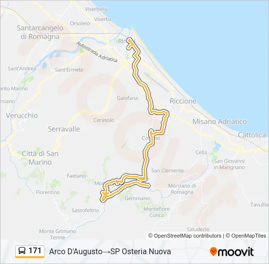 171 Bus Line Map