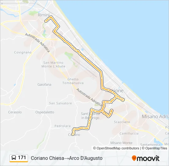 171 Bus Line Map