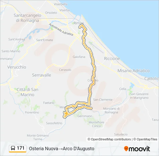 171 Bus Line Map