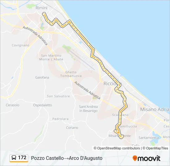 172 Bus Line Map