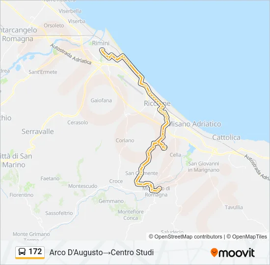 172 Bus Line Map