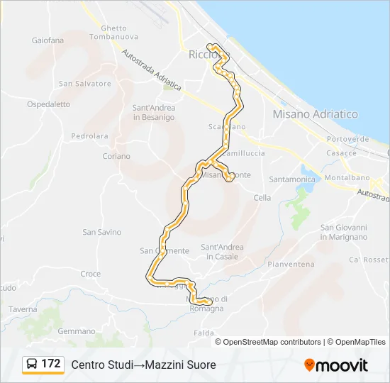 172 Bus Line Map