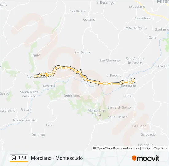 173 Bus Line Map