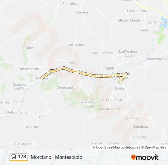 173 Bus Line Map