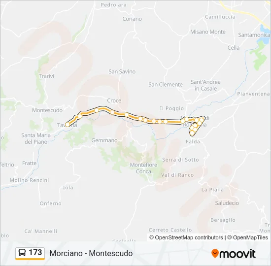 173 Bus Line Map