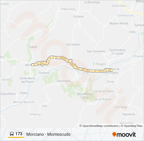 173 Bus Line Map