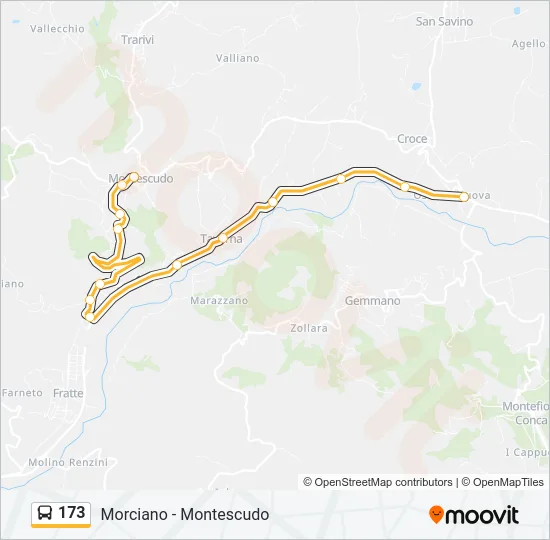 173 Bus Line Map