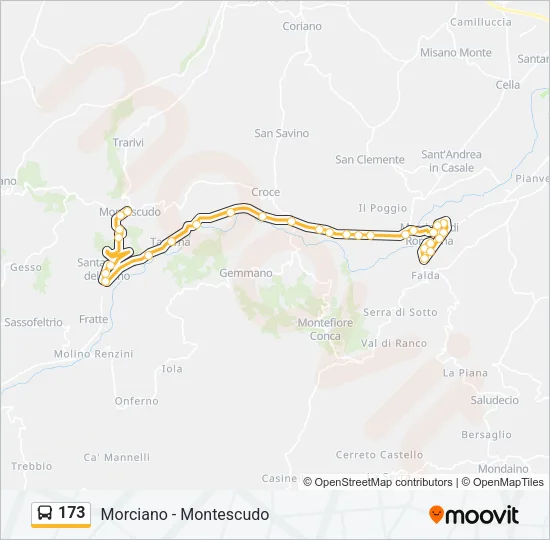173 Bus Line Map