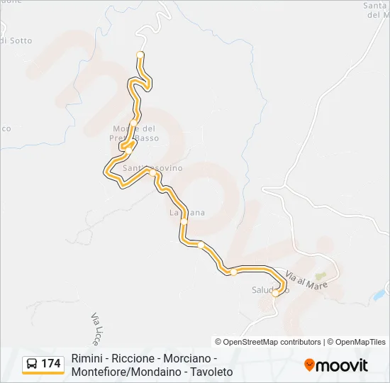 174 Bus Line Map