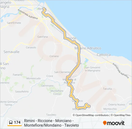 174 Bus Line Map