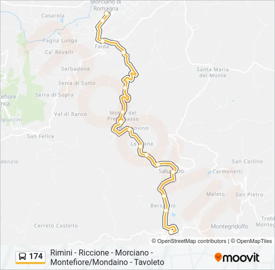 174 Bus Line Map