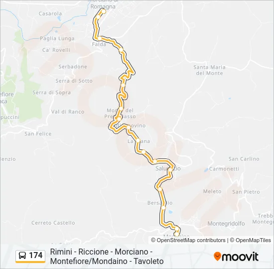 174 Bus Line Map