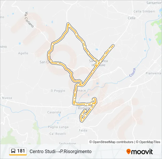 181 Bus Line Map