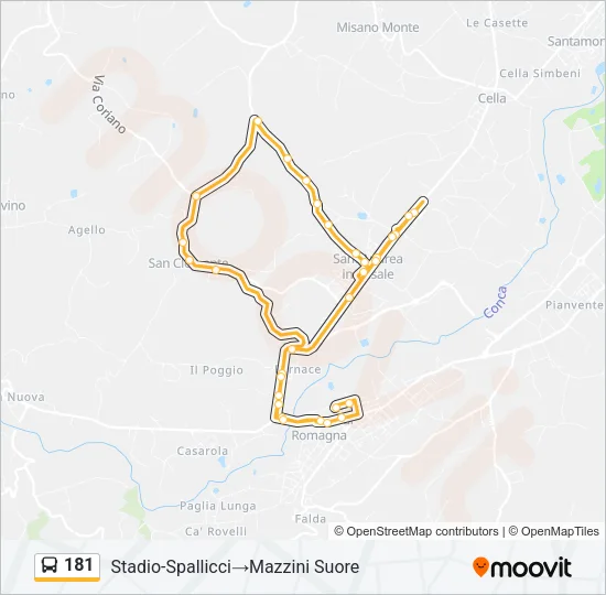 181 Bus Line Map