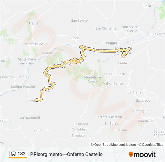 182 Bus Line Map