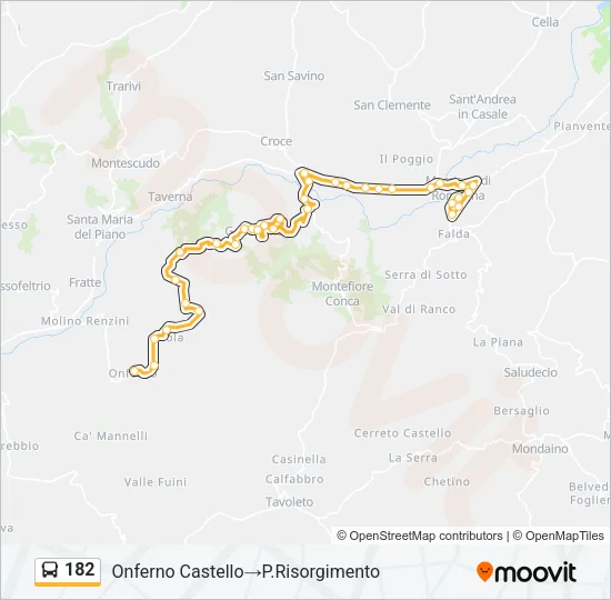 182 Bus Line Map