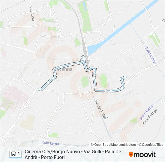 1 Bus Line Map