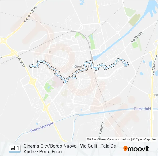 1 Bus Line Map