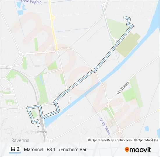 2 Bus Line Map