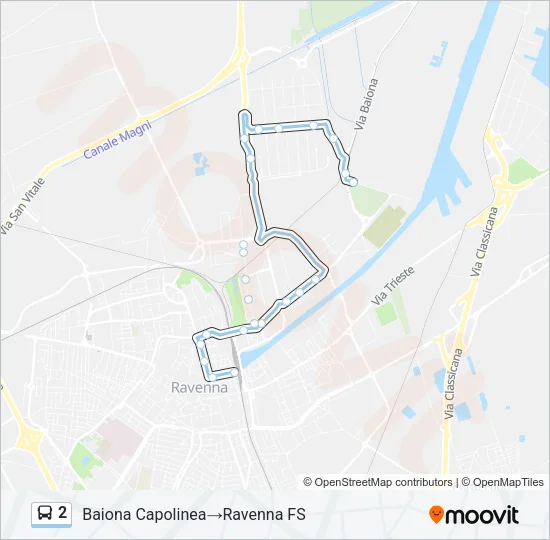 2 Bus Line Map