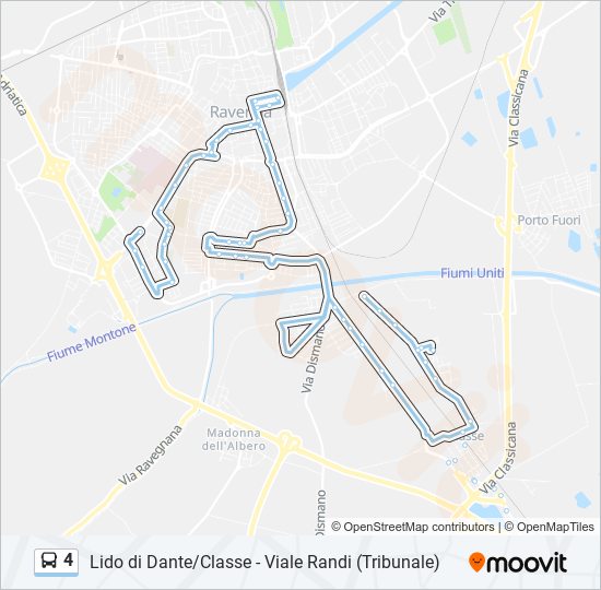 4 bus Line Map