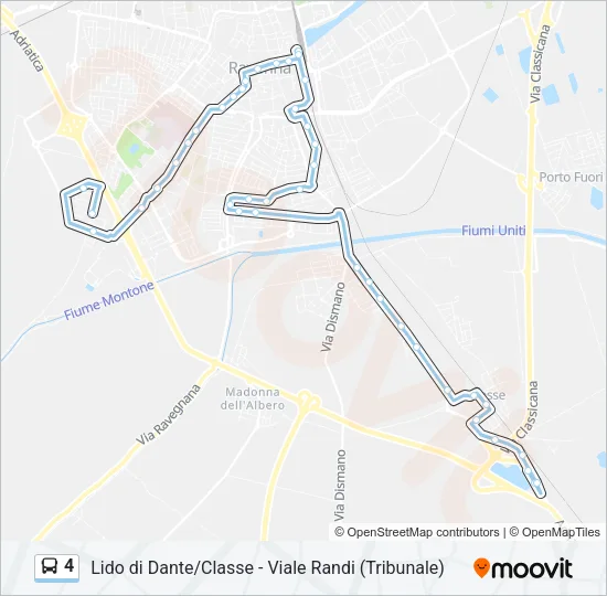 4 Bus Line Map