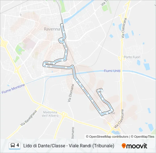 4 Bus Line Map