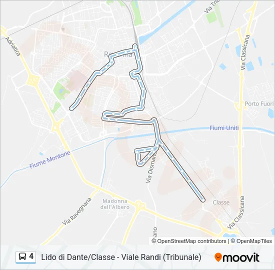 4 Bus Line Map