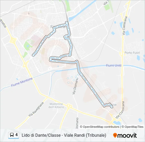 4 Bus Line Map