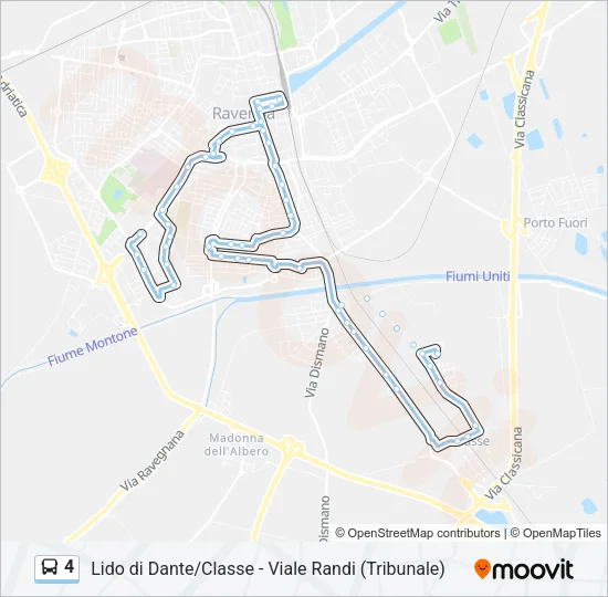 4 Bus Line Map