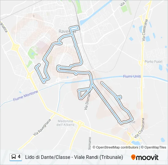 4 Bus Line Map