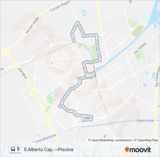 5 Bus Line Map