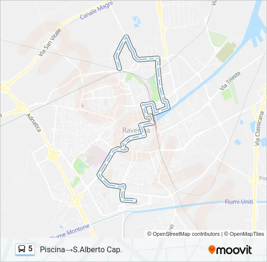 5 Bus Line Map