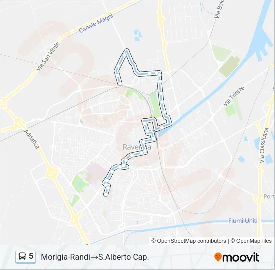 5 Bus Line Map