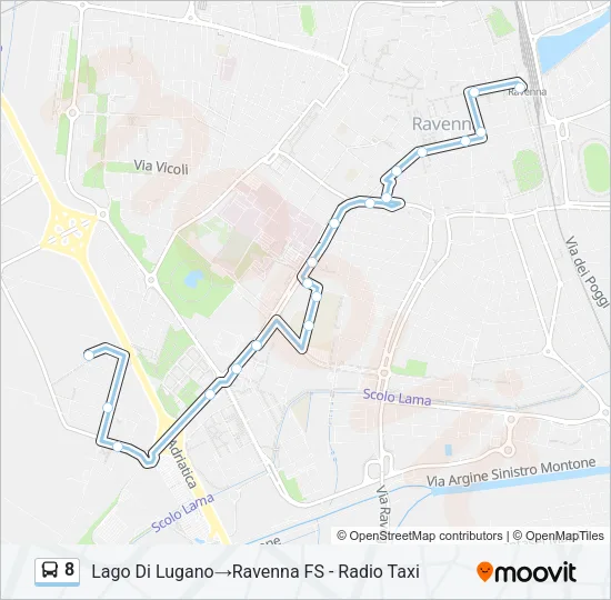 8 Bus Line Map
