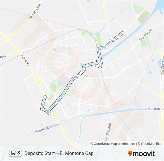 8 Bus Line Map