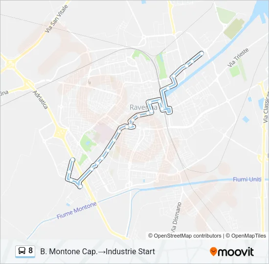 8 Bus Line Map