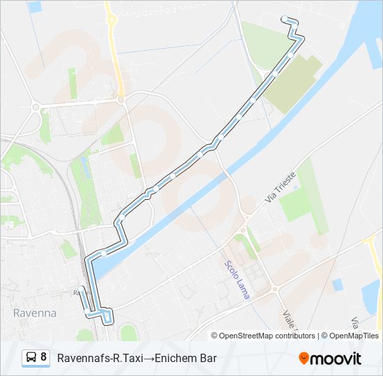 8 bus Line Map