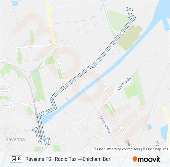 8 Bus Line Map